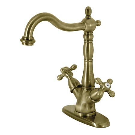 Kingston Brass KS1493AX Vessel Sink Faucet, Antique Brass KS1493AX